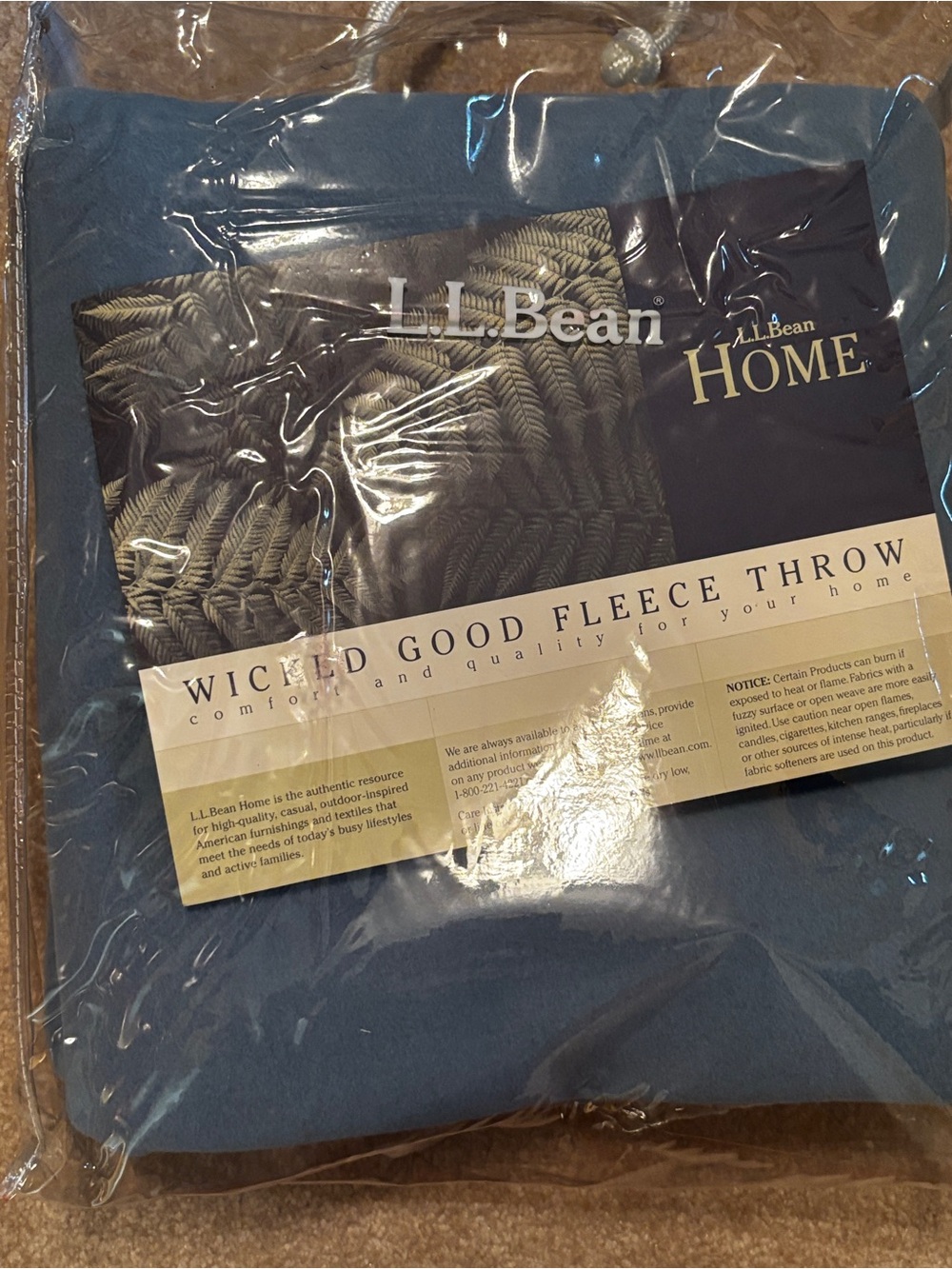 L.L. Bean Home Wicked Good Fleece Throw - Blue